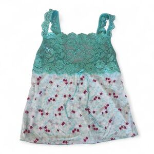 lace floral mesh top